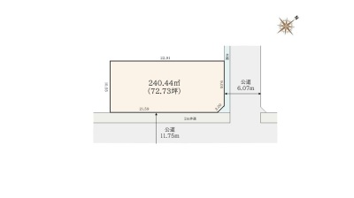 区画図（※図面と現況が相違する場合は現況を優先します）自由設計につき、お好みの間取りで建築できます♪（令和7年12月21日まで）