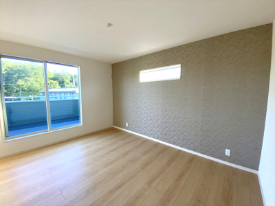 主寝室8.6帖（施工例）
全居室2面採光で陽当たり＆通風良好！