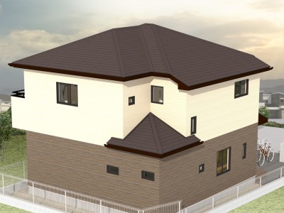 完成予想図（※外観イメージパース）
ワイドバルコニーの住まい
※あくまでイメージです。オプションなど含まれる場合がございます。