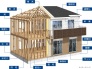 木造軸組金物工法
現在でも日本の住宅では最も多い工法である、木造軸組金物工法。
この伝統的な工法に加え、近代的な金物で補強することにより、耐震性・耐久性を向上させています。強固に固定された構造体は、一体となって耐震性・耐久性を向上させ、地震などの外力から家の安全を守る、地震に強い家となっております。