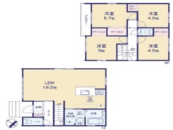 【2号棟】4LDK+カースペース2台可能