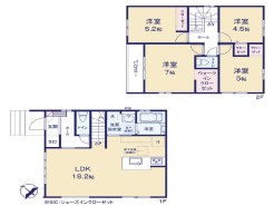【1号棟】4LDK+WIC+SIC カースペース2台可能