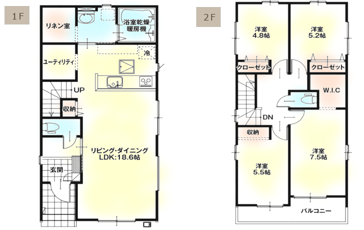 4LDK+リネン庫+ユーティリティスペース