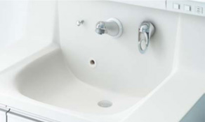 人造大理石 ボウル一体型カウンター ハイバックタイプ